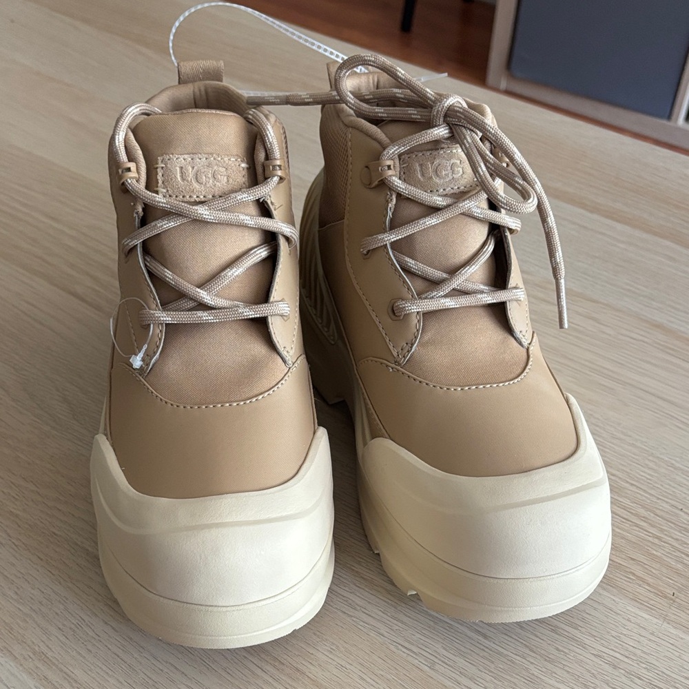 UGG Beige and Cream Platform Sneakers